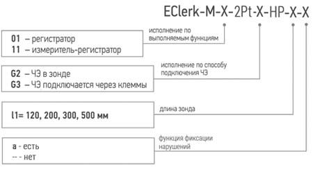Регистратор температуры (для рефрижераторов) EClerk-M-2Pt-HP 0