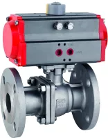 Кран шаровой фланцевый с пневмоприводом КПР-2Ф